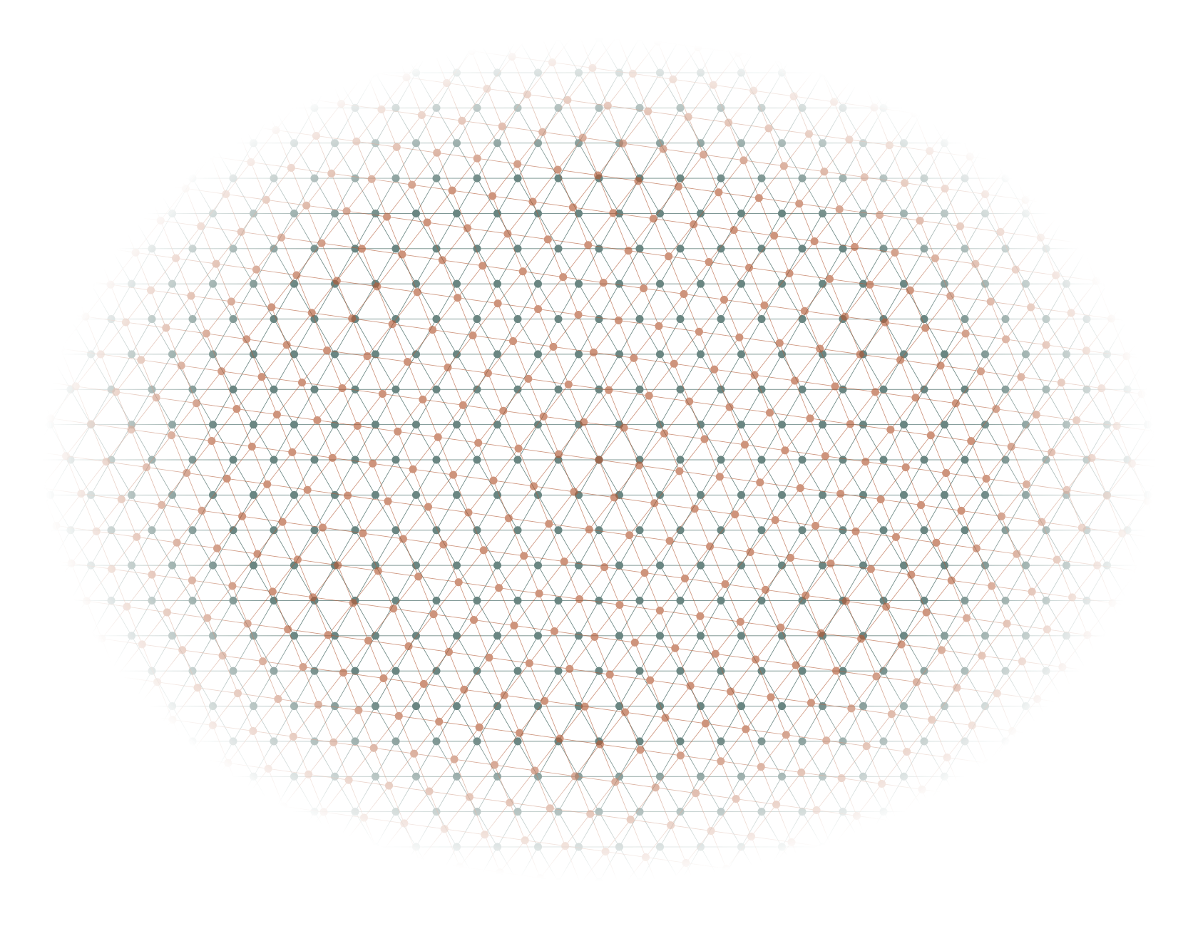 Illustrative interference pattern formed by two rotated lattices
